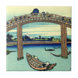 Carreau Fuji vu par le pont de Mannen chez Fukagawa