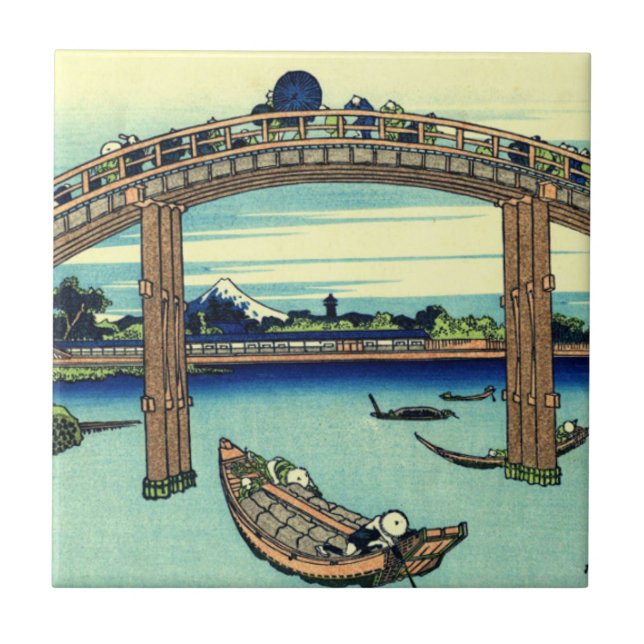 Carreau Fuji vu par le pont de Mannen chez Fukagawa (Devant)