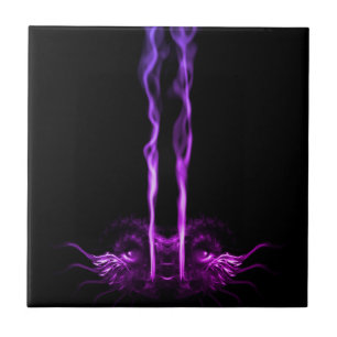 Carreau Fumée de dragon noir et violet