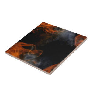 Carreau Fumée et flammes