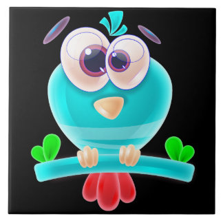 Carreau Funky Birdie Groove Tile