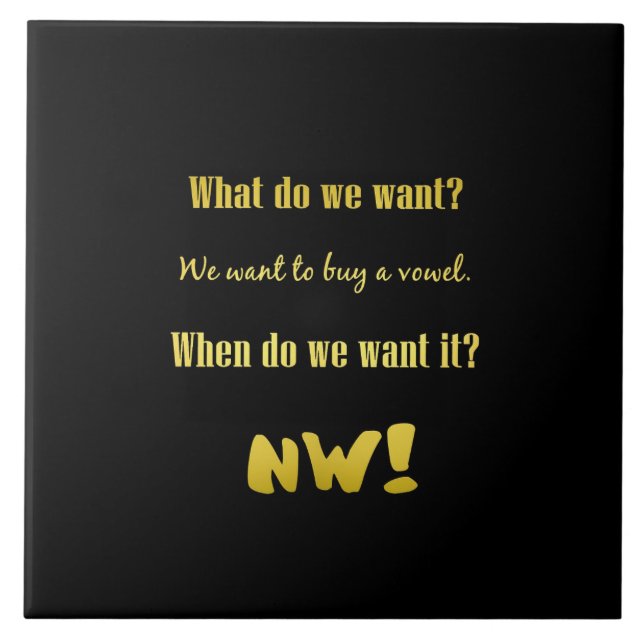 Carreau Funny Buy a Vowel — Now! (Devant)