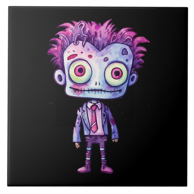 Carreau Funny Frankenstein Monster Halloween Fun (Devant)