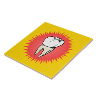 Carreau Funny Rouge Blanc Beige Extrait Molar Starburst