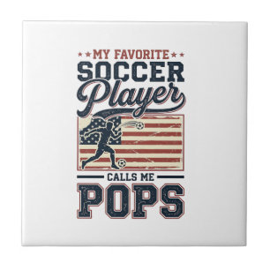 Carreau Funny Soccer Pops Vintage Engraving Conception de