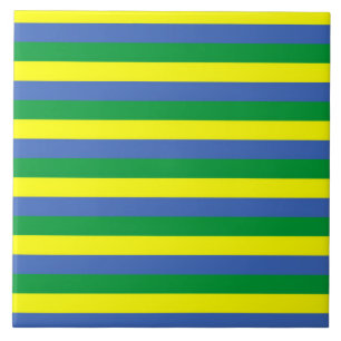 Carreau gabon drapeau rayures symbole du pays vert bleu ja