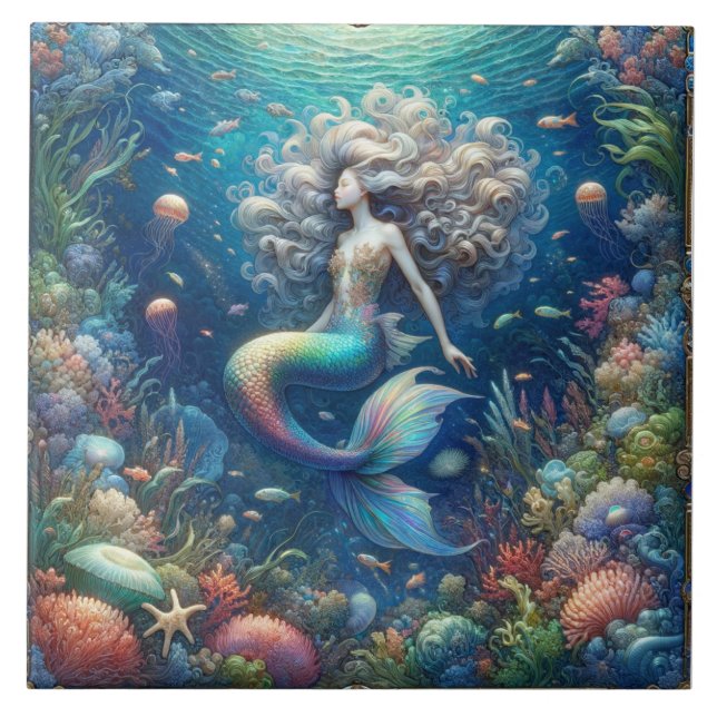 Carreau Gala sur l'océan de la sirène - Vibrant Carrelage  (Devant)