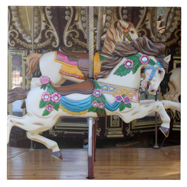 Carreau Galopage vintage du carrousel (Devant)