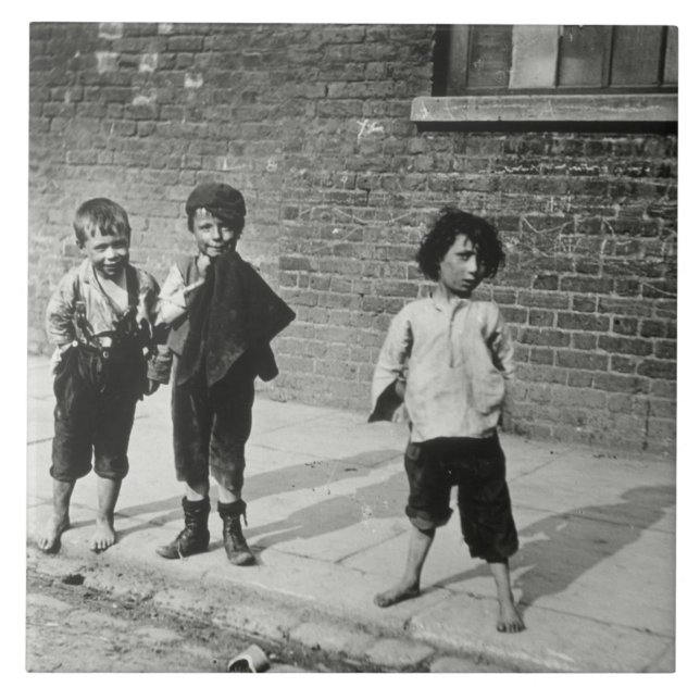 Carreau Gamins des rues dans Lambeth (photo de b/w) (Devant)
