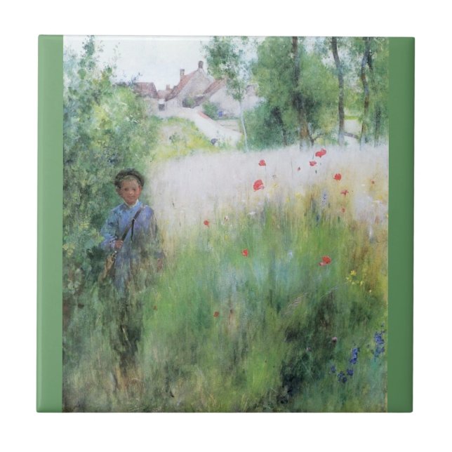 Carreau Garçon dans le pré (Devant)