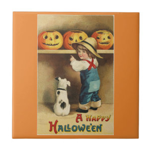 Carreau Garçon vintage de Halloween