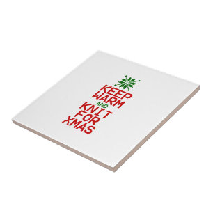 Carreau Gardez chaud et tricot pour Noël