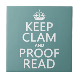 Carreau Gardez le calme et le corrigez sur épreuves