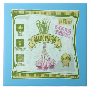 Carreau Garlic Cloves Jardin végétal