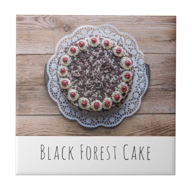 Carreau Gateau de gâteau de la Forêt-Noire pour les confis (Devant)