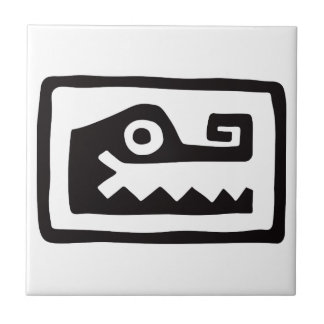 Carreau Gator, hiéroglyphe mexicain(Maya)