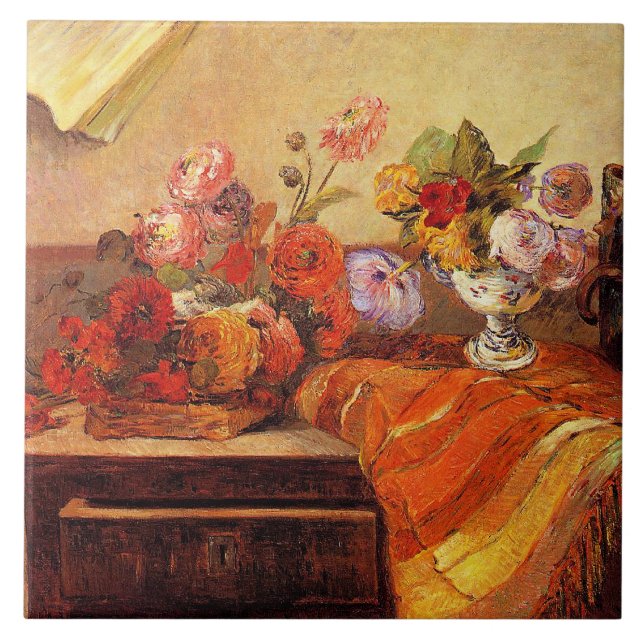 Carreau Gauguin - Pots et Bouquets, (Devant)