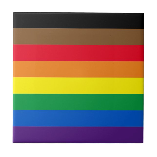 Carreau Gay pride lgbtq diversité inclusive rainbow flag (Devant)
