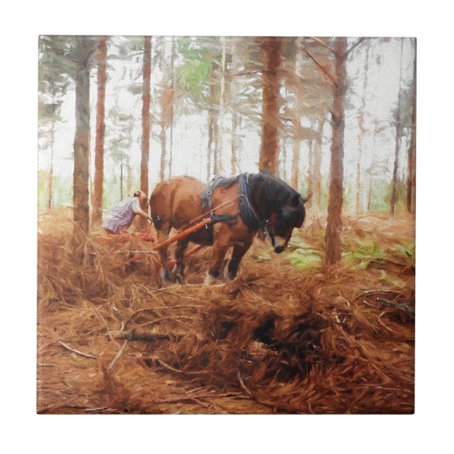 Carreau Géant doux - le transport de cheval de trait ouvre (Devant)