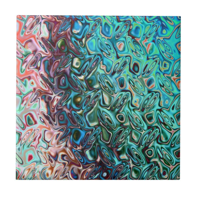 Carreau Gel bleu liquide Abstrait (Devant)