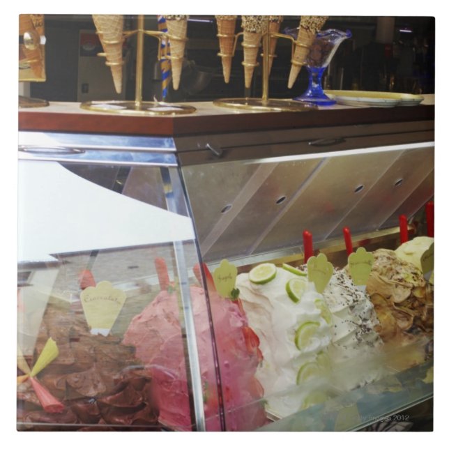 Carreau Gelato italien dans la vitrine (Devant)