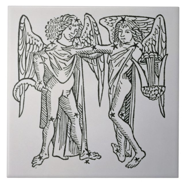 Carreau Gémeaux (les jumeaux) une illustration du 'Poeti (Devant)