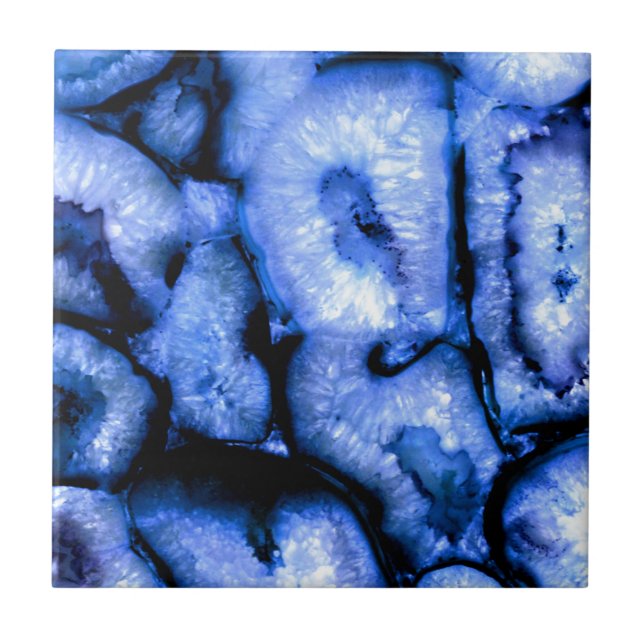 Carreau Géodes Agate Quartz Bleu (Devant)