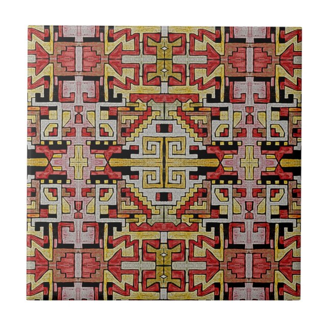 Carreau Géométhorique Tribal/Motif ethnique (Devant)