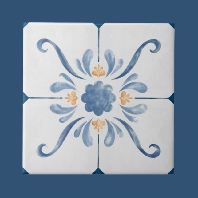 Carreau Geometric Flower Pattern Tile - Stylish and Elega (Créateur téléchargé)