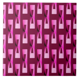 Carreau Géométrique métallique d'art déco - orchidée et