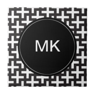 Carreau Géométrique noir et blanc