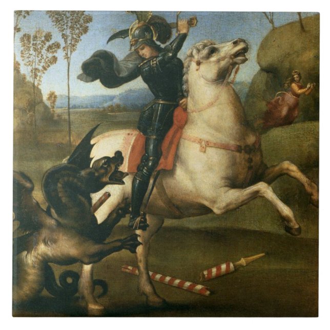 Carreau George et le Dragon (par Raphael) (Devant)