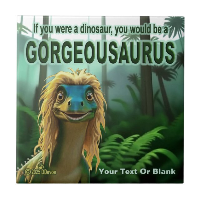 Carreau Georgeousaurus Blond Dinosaur (Devant)