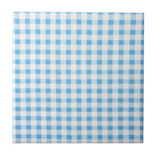 Carreau Gingham Bleu Bébé