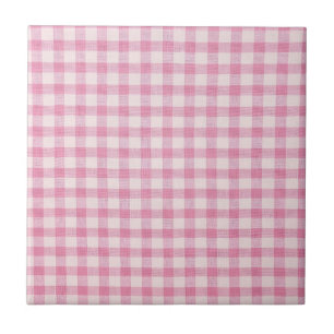 Carreau Gingham Rose Bébé