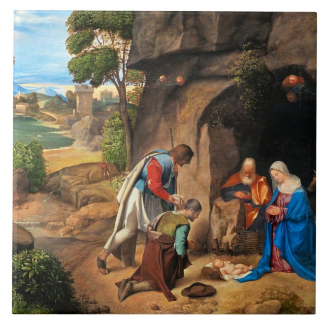 Carreau Giorgione - The Adoration of the Shepherds (Devant)