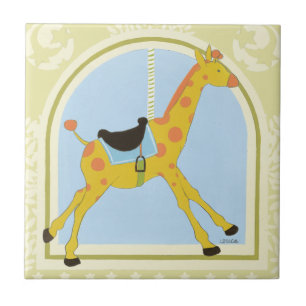 Carreau Giraffe de carrousel par Juin Erica Vess
