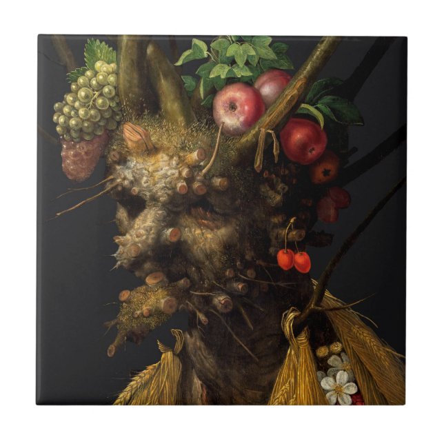Carreau Giuseppe Arcimboldo - Quatre saisons en une tête (Devant)