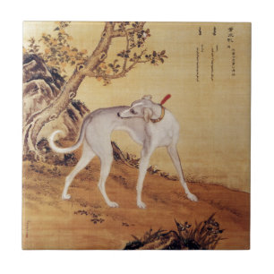 Carreau ~Giuseppe Castiglione~ de lévrier de ~ de 苍水虬 de