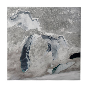 Carreau Glace Sur Les Grands Lacs, États-Unis.