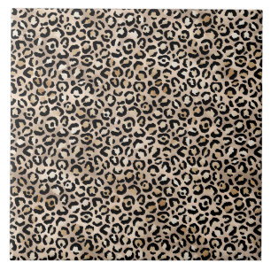 Carreau Glam Gold Empreinte de léopard