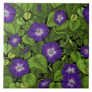 Carreau Gloire du matin en violet et vert