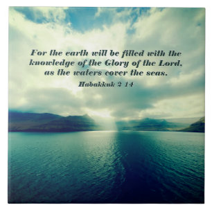 Carreau Gloire du Seigneur, Bible Verse, Habakkuk 2:14