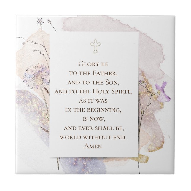 Carreau Glory to the Lord catholic prayer (Devant)