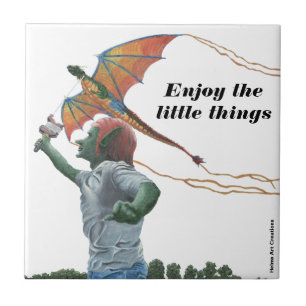 Carreau Goblin Flying Rainbow Dragon Kite Imaginaire Carre