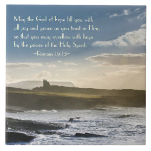 Carreau God of Hope, Romans 15:13 Bible Vers, Irish Coast
