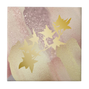 Carreau Gold rose, Carrelage en céramique or (4,25 po x 4,