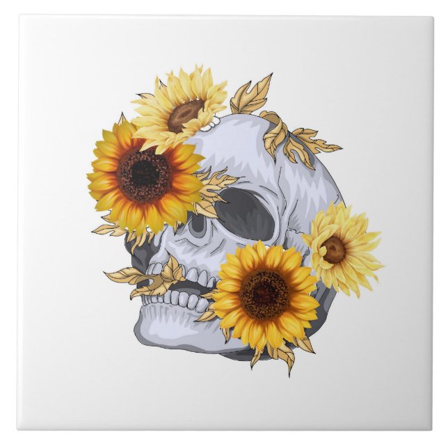 CARREAU GOLDEN BLOOM SKULL (Devant)
