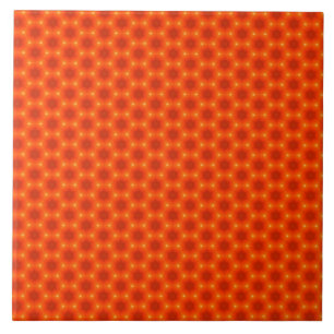 Carreau Golden Orange Honeycomb Hexagon Motif