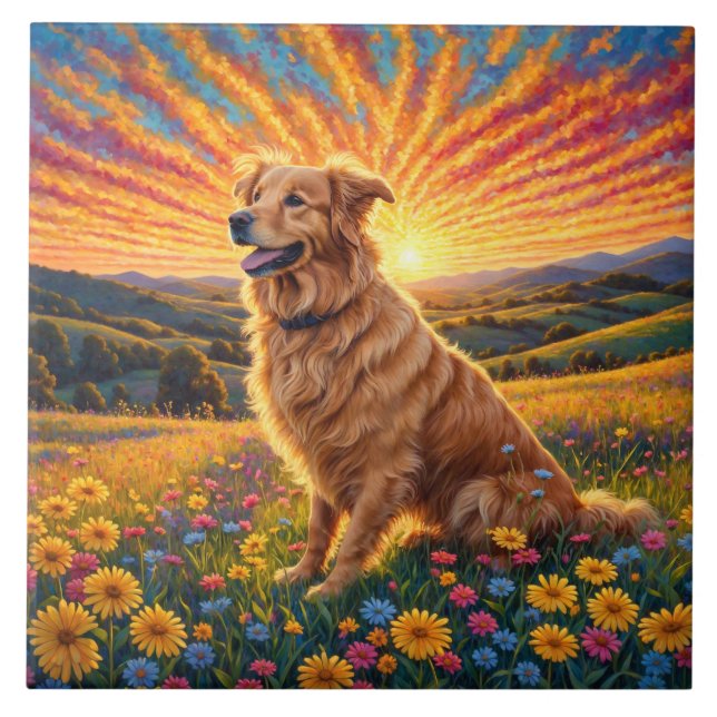 Carreau Golden Retriever dog (Devant)